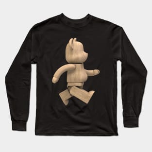 Wood Bearbrick Long Sleeve T-Shirt